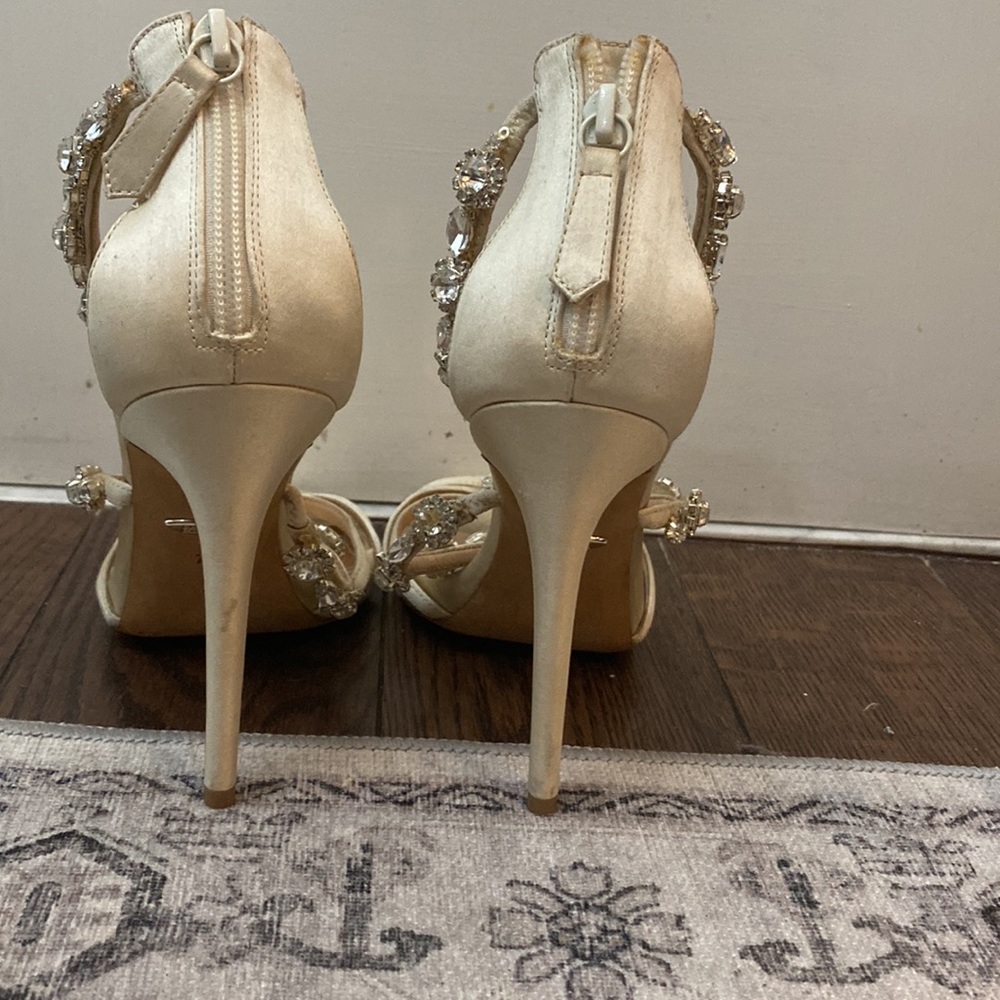 Badgely Mischka Stappy Rhinestone Heels - Picture 2 of 6